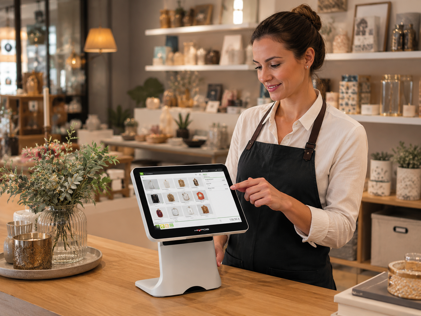 TPV HIOPOS instalado en una tienda de decoración