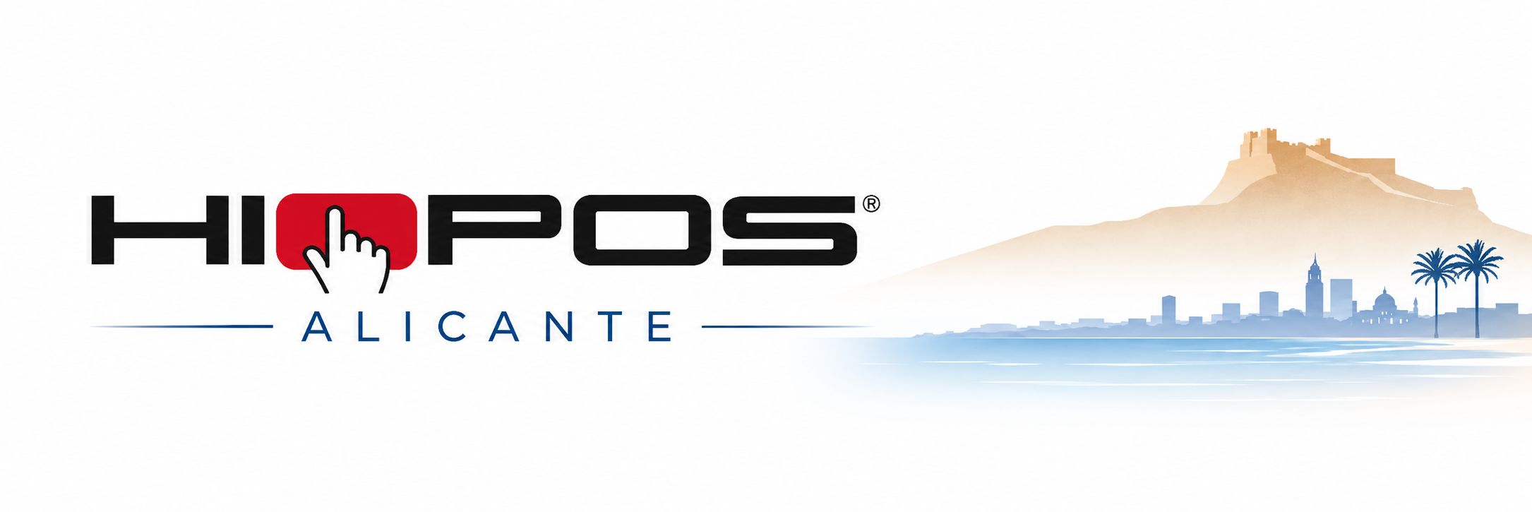 Logotipo HIOPOS Alicante con silueta del paisaje de Alicante