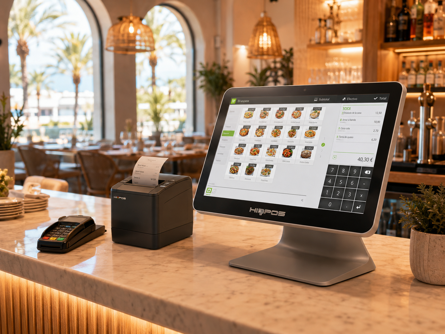 TPV HIOPOS instalado en un restaurante de Alicante
