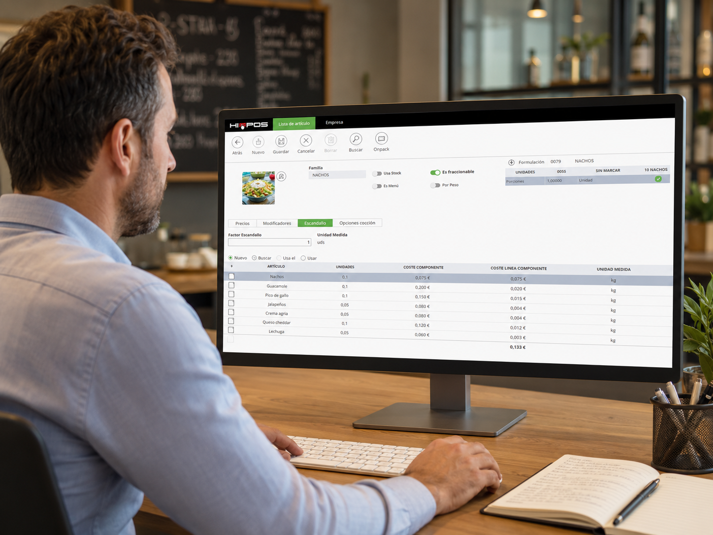 Gestión de escandallos y stock para restaurantes con HIOPOS
