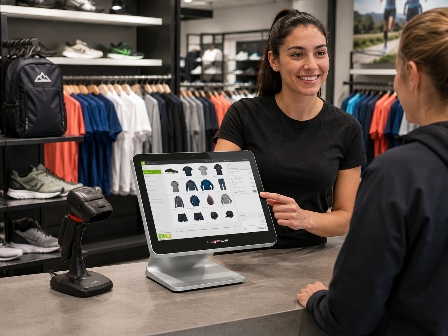 Control de stock con HIOPOS en una tienda de deportes