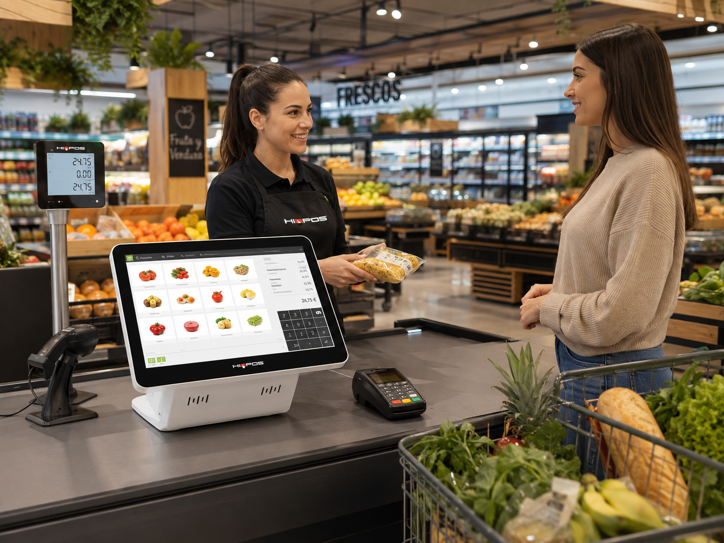 Supermercado equipado con sistemas HIOPOS en Alicante
