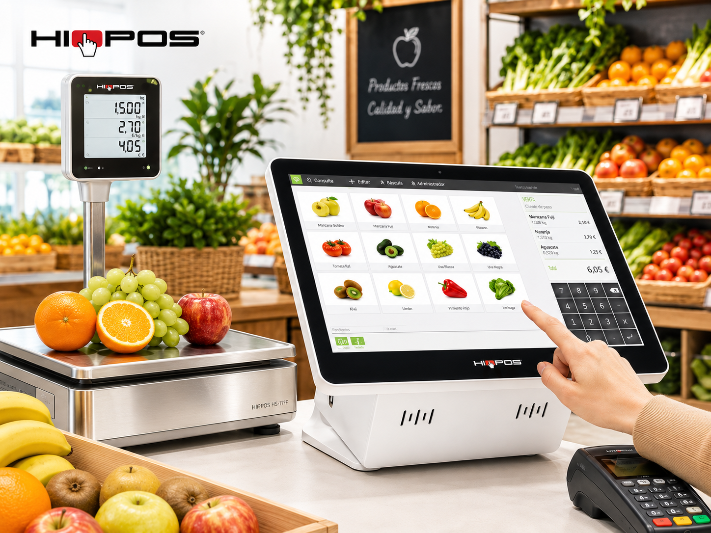 TPV HIOPOS para fruterías y comercios de alimentación en Alicante